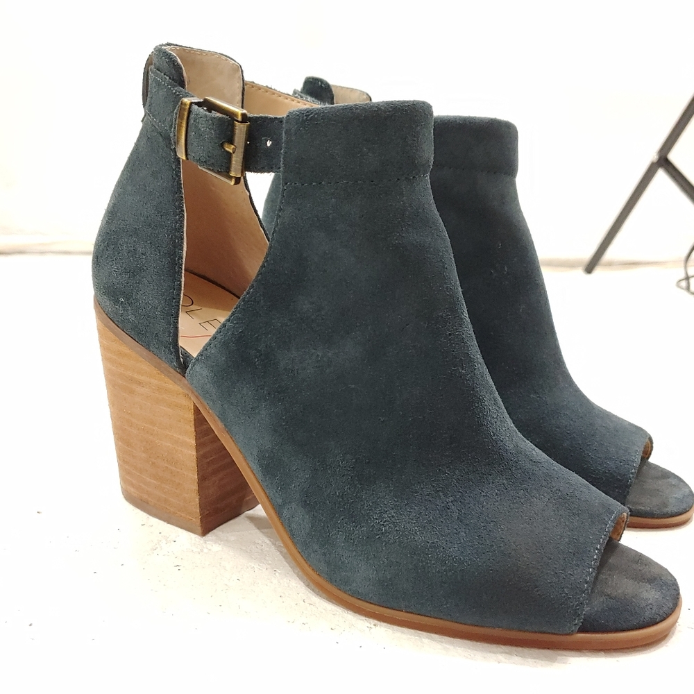 SOLE SOCIETY FERRIS SUEDE PEEP TOE HEEL - Picture 12 of 12